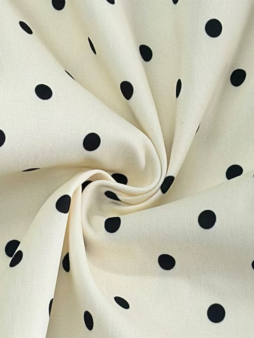 WXOY Women Polka Dot Cropped Jacket Long Sleeve Zip Front Casual Outerwear for Daily City Wear and Transitional Seasons - Image 6