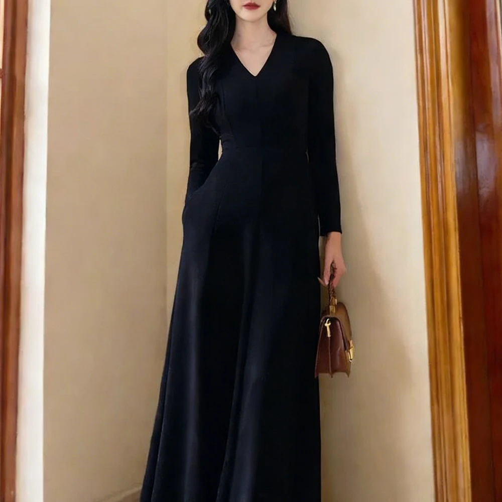 French Elegant High Waist Swing Long Dress Woman Luxury Evening Dresses Floor Length Suitable For Various Types Of Parties - Image 4