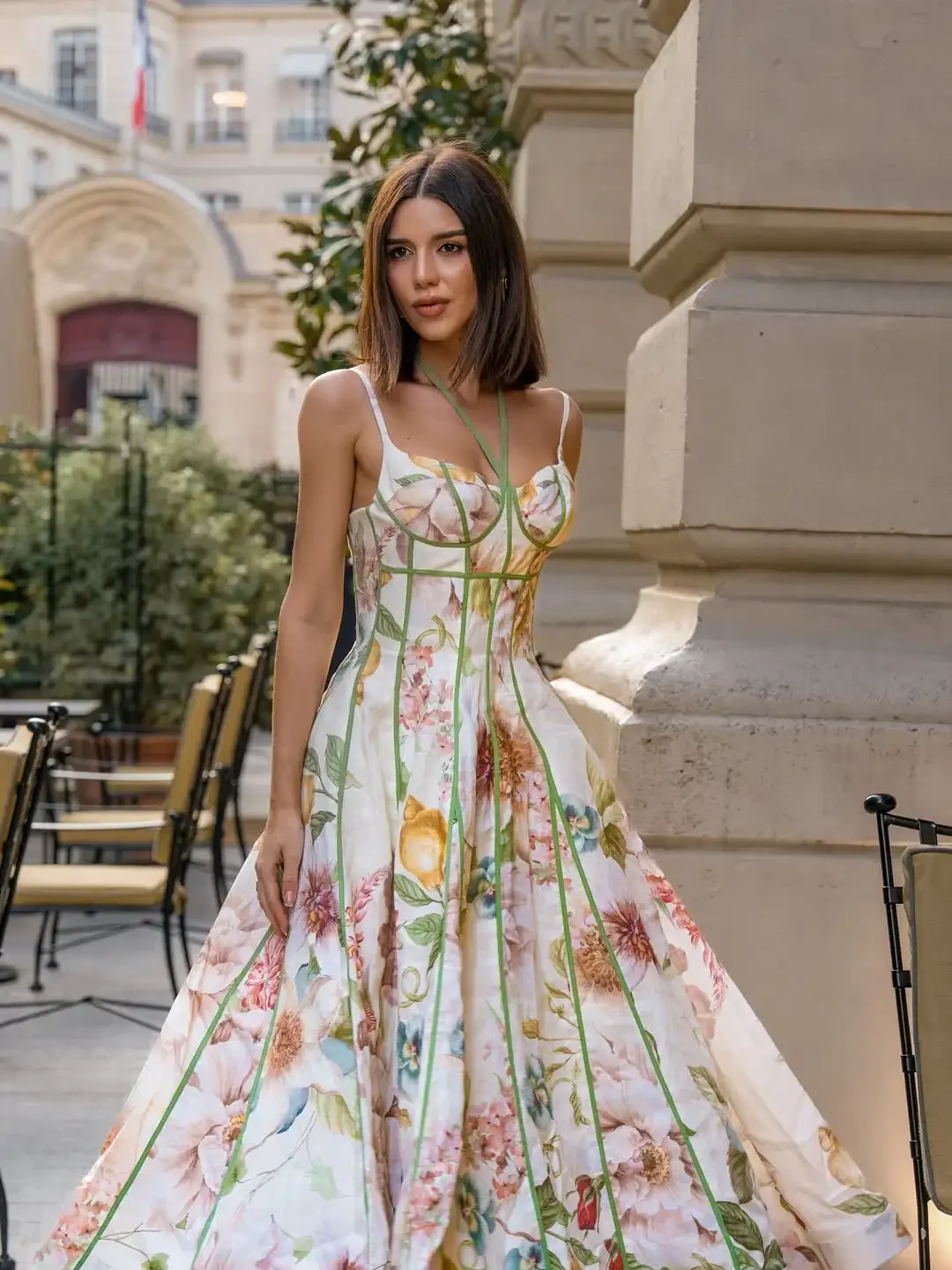 Elegant Printed Women's Summer Dress Sleeveless Halter Waist-closed A-line Lady Dresses Spring Fashion Female Vacation Robe 2026 - Image 5