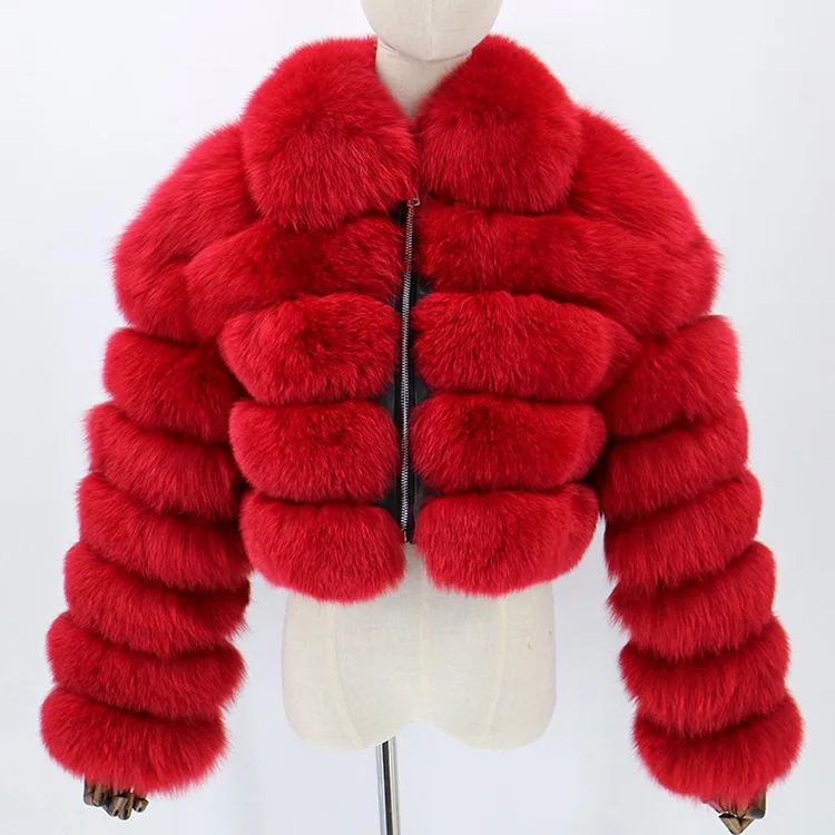 2025 New Women's Long sleeves Faux Fox Fur Coat Raccoon Fur Coat Winter for woman - Image 3